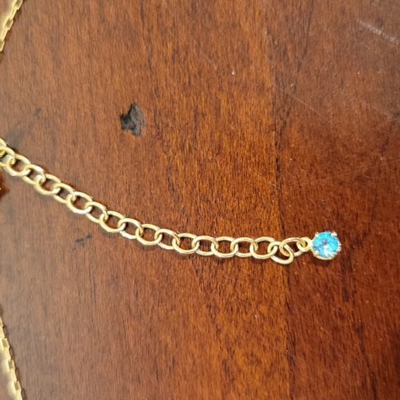 Gucci Running G 18k Gold Necklace with Topaz - Picture 5 of 9